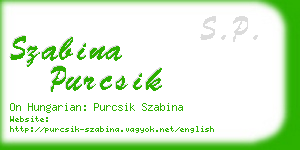 szabina purcsik business card